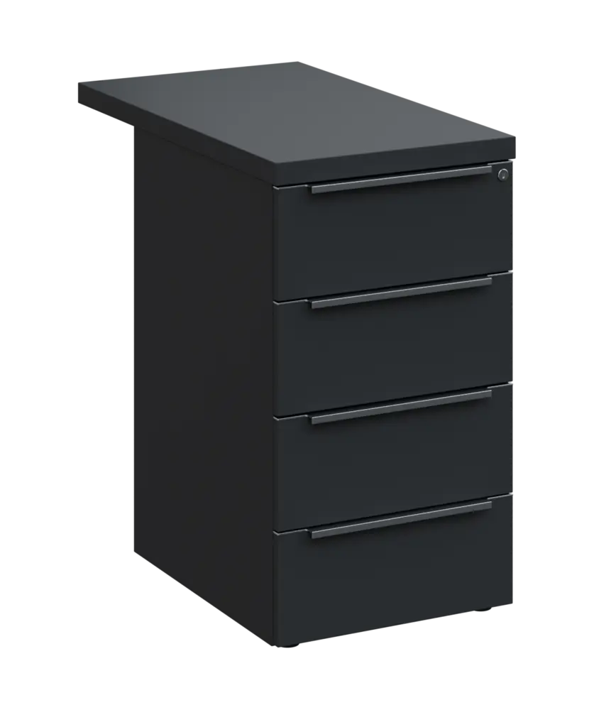 SIKC - 81 kontejner přístavný, 4-zásuvkový, deska 36 mm, centrální zámek, antracit